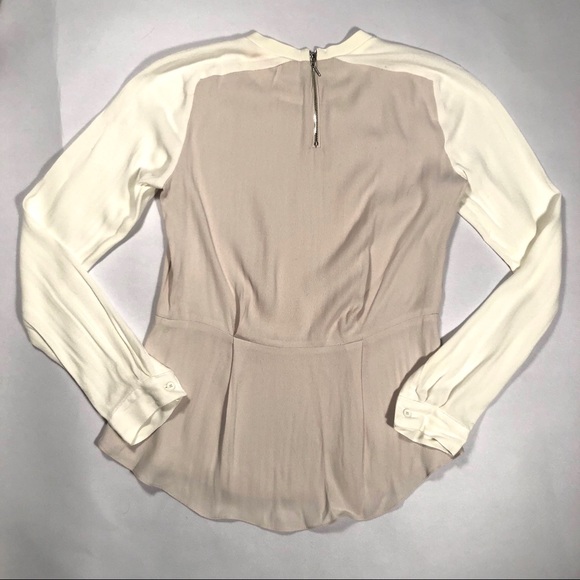 Rebecca Taylor Long Sleeve Peplum Blouse - Picture 3 of 7